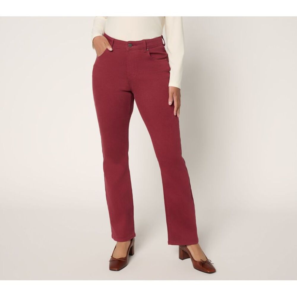 Women Control Women's Pants Sz 4 Contour Curves Color Jeans Red